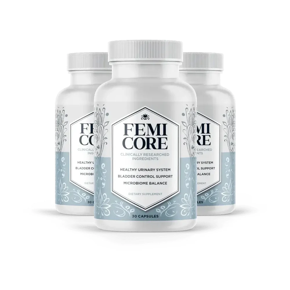 FemiCore 3 bottles package — bladder support supplement pricing