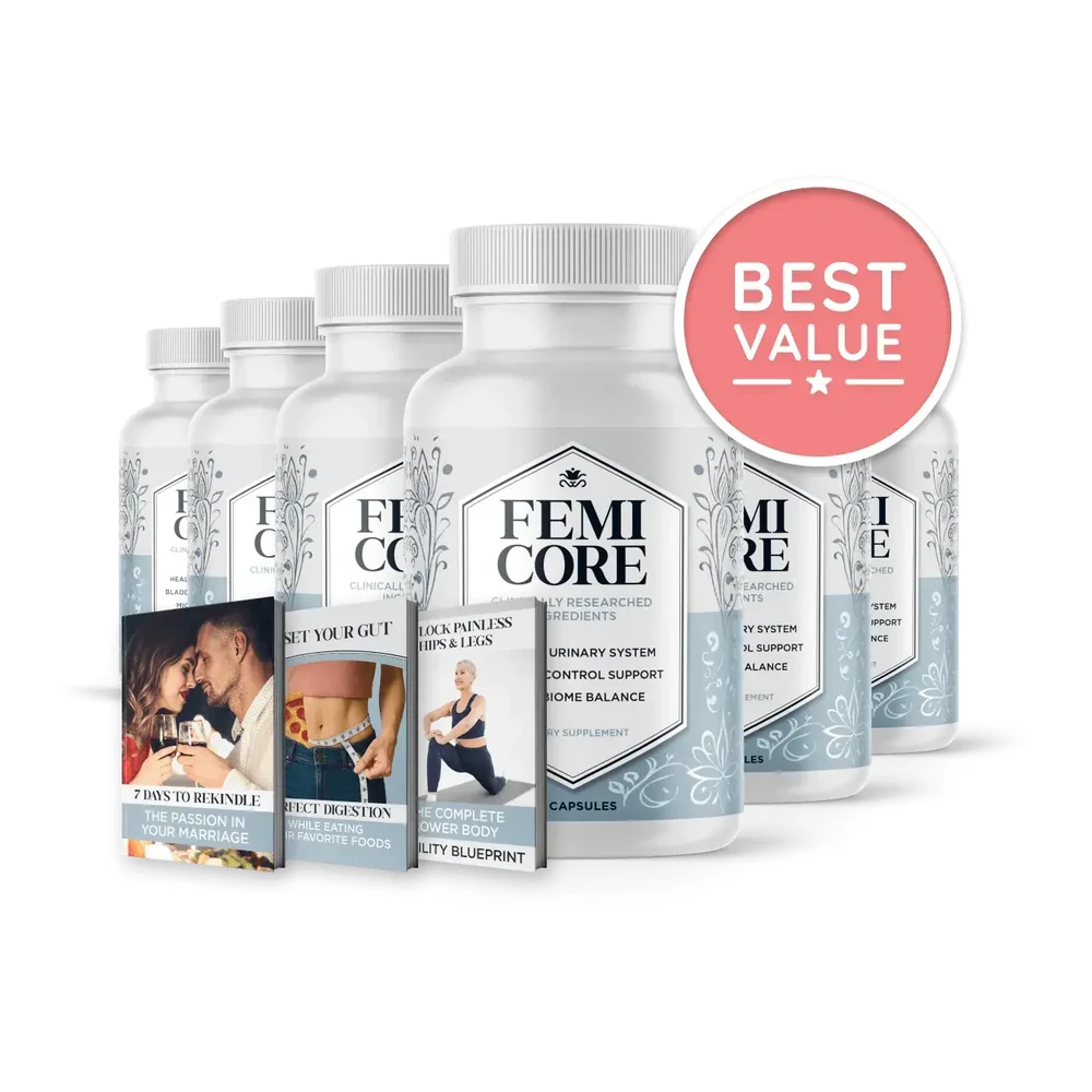 FemiCore 6 bottles package — bladder support supplement pricing